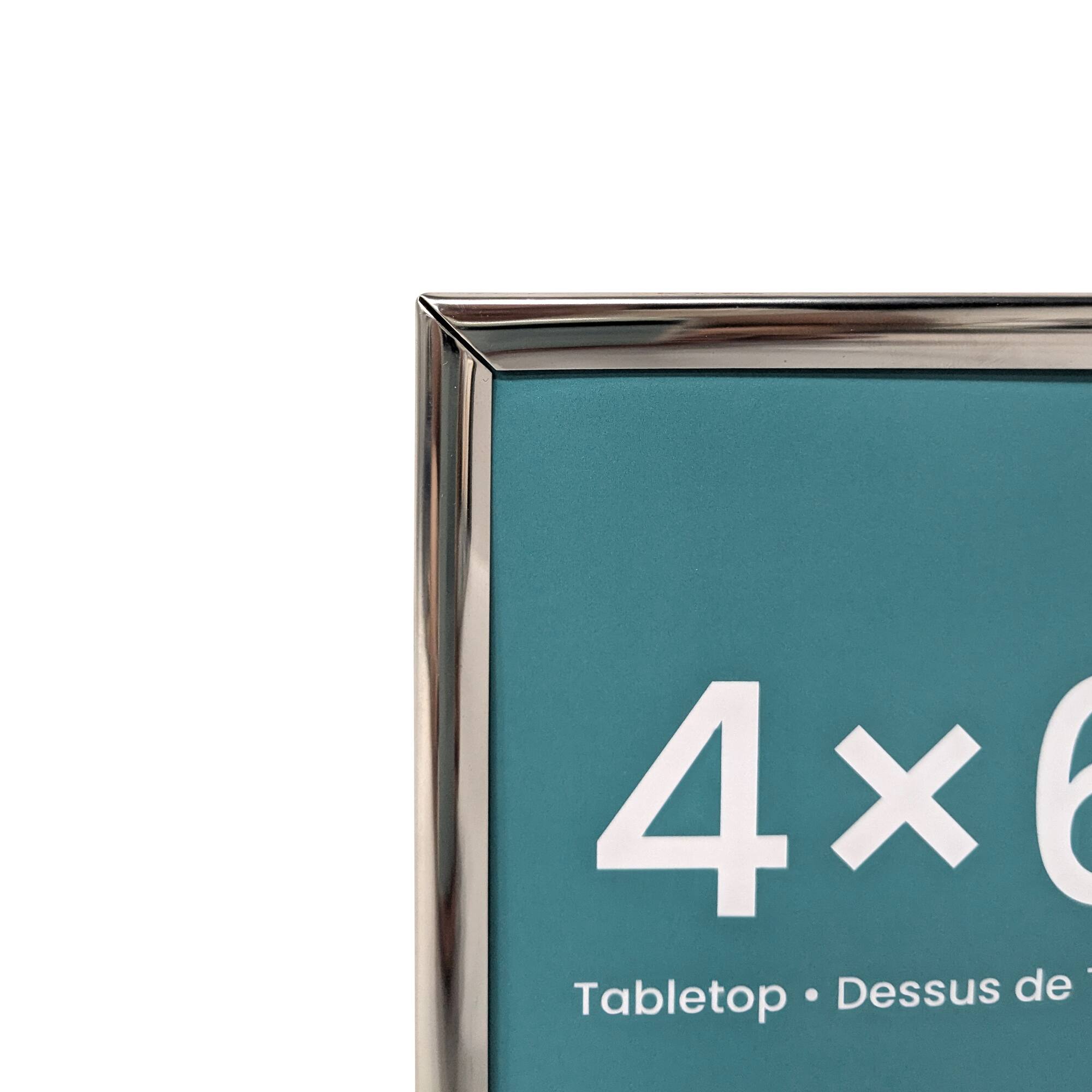 2-Opening Basics™ 4" x 6" Silver Rounded Metal Tabletop Frame by Studio Décor®